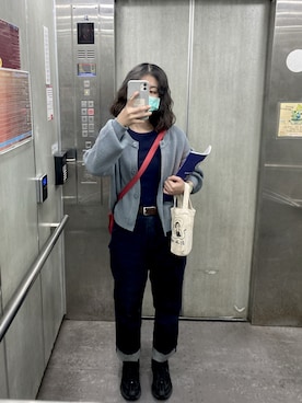 「plain-me（プレインミー）のアイテム（バッグ）」を使った、Ming tingさん（レディース・163cm）の冬コーディネート