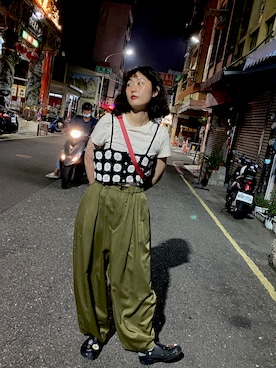 「復古 休閒」｜Ming tingさん（レディース・163cm）の秋コーディネート