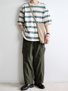 「KALENO（カレノ）のアイテム」を使った、なごさん（メンズ・170cm）の夏コーディネート
