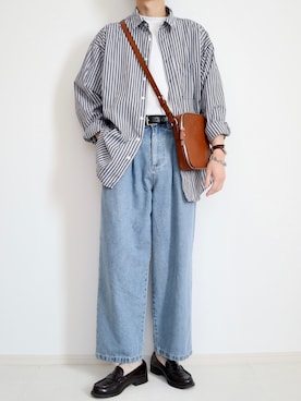 「RUUBON（ルーボン）のアイテム（シャツ/ブラウス）」を使った、なごさん（メンズ・170cm）の春コーディネート