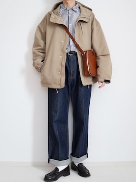「RUUBON（ルーボン）のアイテム（マウンテンパーカー）」を使った、なごさん（メンズ・170cm）の冬コーディネート