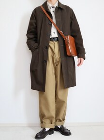 パンツ 2024AW_MHL. JAPANESE DENSE COTTON MHL./JAPANESE DENSE COTTON PANTS WOMENS (DARK BROWN)