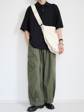 「RUUBON（ルーボン）のアイテム（カーゴパンツ）」を使った、なごさん（メンズ・170cm）の夏コーディネート