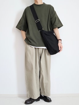 「RUUBON（ルーボン）のアイテム（チノパンツ）」を使った、なごさん（メンズ・170cm）の春コーディネート