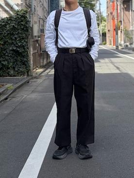 「Steven Alan（スティーブンアラン）のアイテム（トップス）」を使った、MOUさん（メンズ・166cm）の春コーディネート