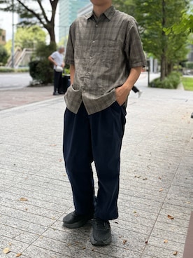 「Steven Alan（スティーブンアラン）のアイテム」を使った、MOUさん（メンズ・166cm）の夏コーディネート
