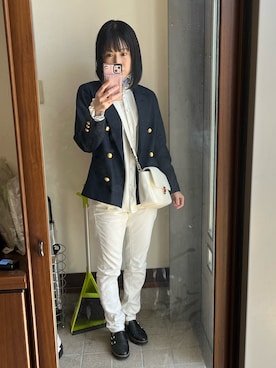 「ANYA HINDMARCH（アニヤハインドマーチ）のアイテム（バッグ）」を使った、りのさん（レディース・158cm）の春コーディネート