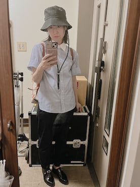 「TEMPERATE（テンパレイト）のアイテム」を使った、りのさん（レディース・158cm）の夏コーディネート