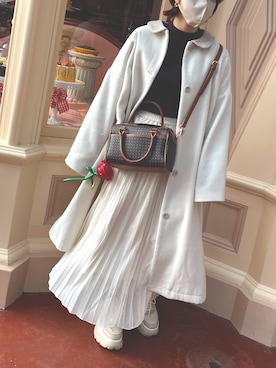 「ディズニーランド」｜「アイテム（その他アウター）」を使った、ゆうあさん（レディース・154cm）の冬コーディネート