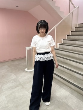 「アイテム（スウェットパンツ）」を使った、emsexcite　/　エムズエキサイトさん（レディース・153cm）の夏コーディネート