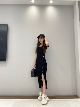 「LIPSERVICE（リップサービス）のアイテム（帽子）」を使った、suzuさん（レディース・163cm）の夏コーディネート