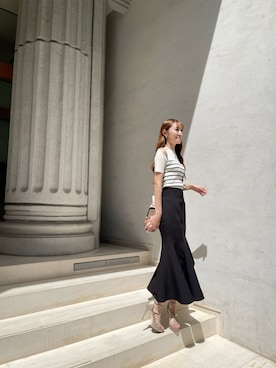 「LIPSERVICE（リップサービス）のアイテム（トップス）」を使った、suzuさん（レディース・163cm）の夏コーディネート