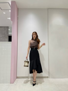 「LIPSERVICE（リップサービス）のアイテム（トップス）」を使った、suzuさん（レディース・163cm）の夏コーディネート