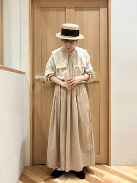 「ゆべしコラボ」｜「アイテム（パンツ）」を使った、やしきさん（レディース・164cm）の春コーディネート