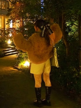 「アイテム（バレッタ/ヘアクリップ）」を使った、もかちゃさん（レディース・151cm）の秋コーディネート