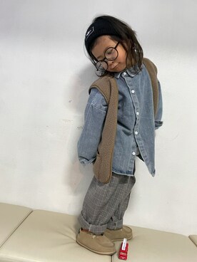「CIAOPANIC TYPY（チャオパニックティピー）のアイテム（その他アウター）」を使った、KeeeTさん（キッズ・90cm）の冬コーディネート