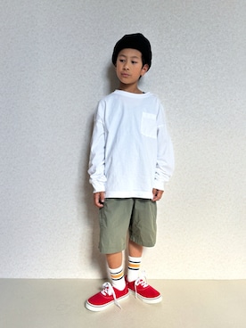 「AAA+（サンエープラス）のアイテム」を使った、KeeeTさん（キッズ・120cm）の夏コーディネート