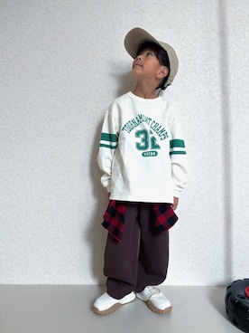 「アイテム（スウェットパンツ）」を使った、KeeeTさん（キッズ・110cm）の夏コーディネート