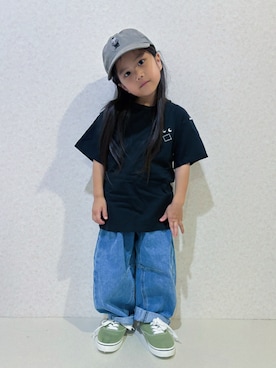 「アイテム（キャップ）」を使った、KeeeTさん（キッズ・110cm）の夏コーディネート