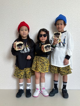 「b・ROOM（ビールーム）のアイテム」を使った、KeeeTさん（キッズ・120cm）の冬コーディネート