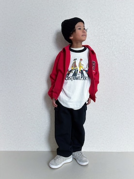 「Ocean&Ground（オーシャン&グラウンド）のアイテム」を使った、KeeeTさん（キッズ・120cm）の春コーディネート