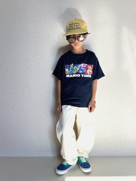 「VANS(バンズ)のアイテム」を使った、KeeeTさん(キッズ・120cm)の春コーディネート