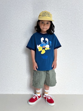 「AAA+（サンエープラス）のアイテム」を使った、KeeeTさん（キッズ・120cm）の春コーディネート