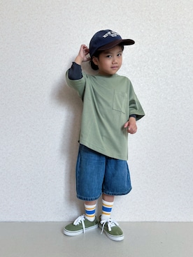 「AAA+（サンエープラス）のアイテム」を使った、KeeeTさん（キッズ・120cm）の春コーディネート