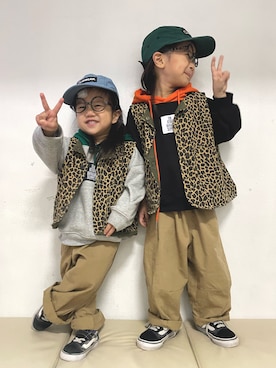 「アイテム（パーカー）」を使った、KeeeTさん（キッズ・100cm）の春コーディネート