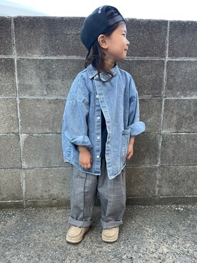 「ZOZOKIDSDAY」｜「アイテム（帽子）」を使った、KeeeTさん（キッズ・90cm）の春コーディネート