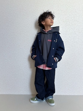 「AAA+（サンエープラス）のアイテム」を使った、KeeeTさん（キッズ・120cm）の冬コーディネート