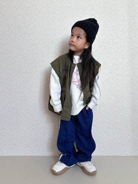 「アイテム（シャツ/ブラウス）」を使った、KeeeTさん（キッズ・120cm）の秋コーディネート