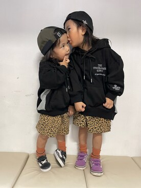 「アイテム（その他パンツ、ブラウン系）」を使った、KeeeTさん（キッズ・100cm）の秋コーディネート