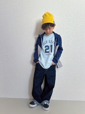 「BREEZE（ブリーズ）のアイテム」を使った、KeeeTさん（キッズ・120cm）の冬コーディネート