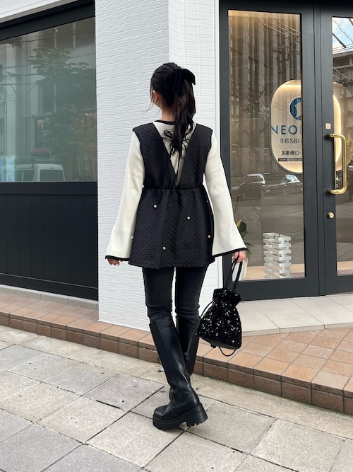 floracoreロンt ブラック　sサイズ eclaT style(R) BLACK フォーマル カーディガンコート 大きい