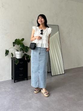 「prose verse（プロズヴェール）のアイテム」を使った、haruさん（骨格ウェーブ・レディース・158cm）の夏コーディネート