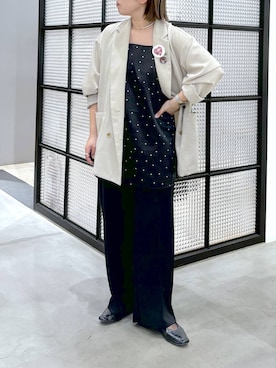 「LEPSIM（レプシィム）のソフトクッションパンプス　638849（パンプス、ブラック系）」を使った、つちさん（レディース・160cm）の春コーディネート