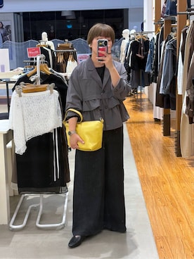 「LEPSIM（レプシィム）のファーライニングミュール　1049230（その他シューズ、ブラック系）」を使った、つちさん（レディース・160cm）の夏コーディネート