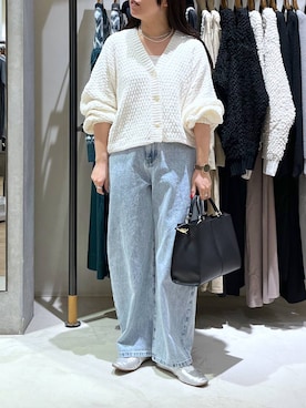 「LEPSIM（レプシィム）のフェイクレザーセンターステッチバッグ　990316（ショルダーバッグ）」を使った、つちさん（レディース・160cm）の冬コーディネート