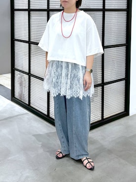 「リラックス」｜つちさん（レディース・160cm）の春コーディネート