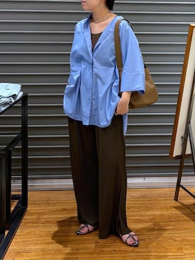 「アイテム（チュニック）」を使った、つちさん（レディース・160cm）の夏コーディネート