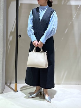 「LEPSIM（レプシィム）のフェイクレザーセンターステッチバッグ　990316（ショルダーバッグ）」を使った、つちさん（レディース・160cm）の冬コーディネート