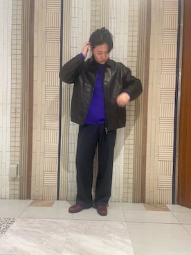 「アイテム（テーラードジャケット）」を使った、イワサキさん（メンズ・168cm・20代）の冬コーディネート