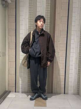「アイテム（その他トップス）」を使った、イワサキさん（メンズ・168cm）の秋コーディネート