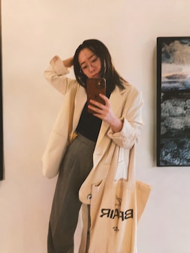 「CHANEL（シャネル）のルージュ アリュール リップスティック（鮮やかな発色）（口紅/リップティント/グロス）」を使った、気分屋ファッションさん（レディース・152cm）の秋コーディネート