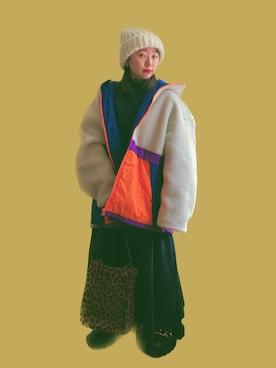「H&M（エイチ・アンド・エム）のアイテム（その他アウター）」を使った、NAOさん（レディース・152cm）の冬コーディネート