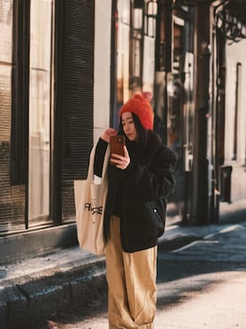 「HANNE（アン）のアイテム」を使った、気分屋ファッションさん（レディース・152cm）の冬コーディネート