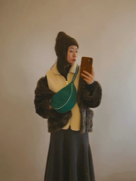 「H&M（エイチ・アンド・エム）のアイテム（帽子）」を使った、気分屋ファッションさん（レディース・152cm）の冬コーディネート