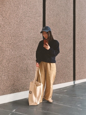 「HANNE（アン）のアイテム」を使った、気分屋ファッションさん（レディース・152cm）の冬コーディネート