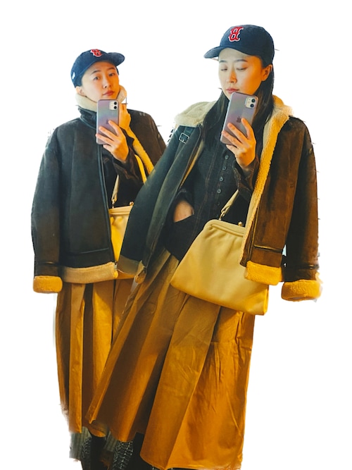✨Ray BEAMS フェイク ムートン ボマー ブルゾン Ray BEAMS（レイビームス）の「Ray BEAMS / フェイクムートン